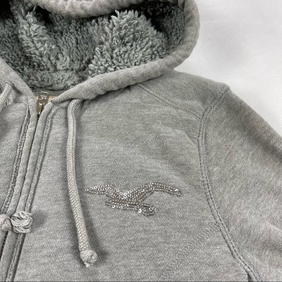 Hollister Women’s Sherpa-Lined Full Zip Hoodie size: Medium - Picture 4 of 13